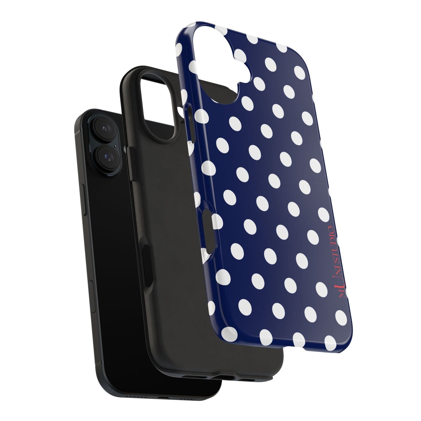 NAVY POLKA, Tough Phone Case