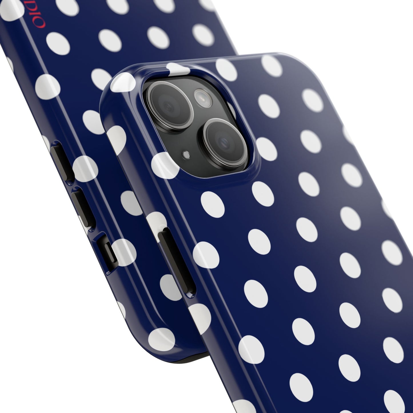 NAVY POLKA, Tough Phone Case