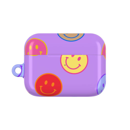 Muni Studio Accessories AirPods Pro Gen 2 / White / Glossy LAVENDER SMILEY AirPod Case