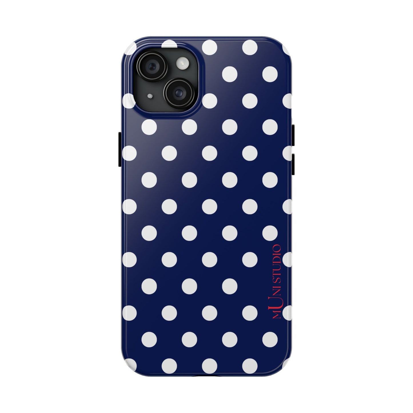 NAVY POLKA, Tough Phone Case