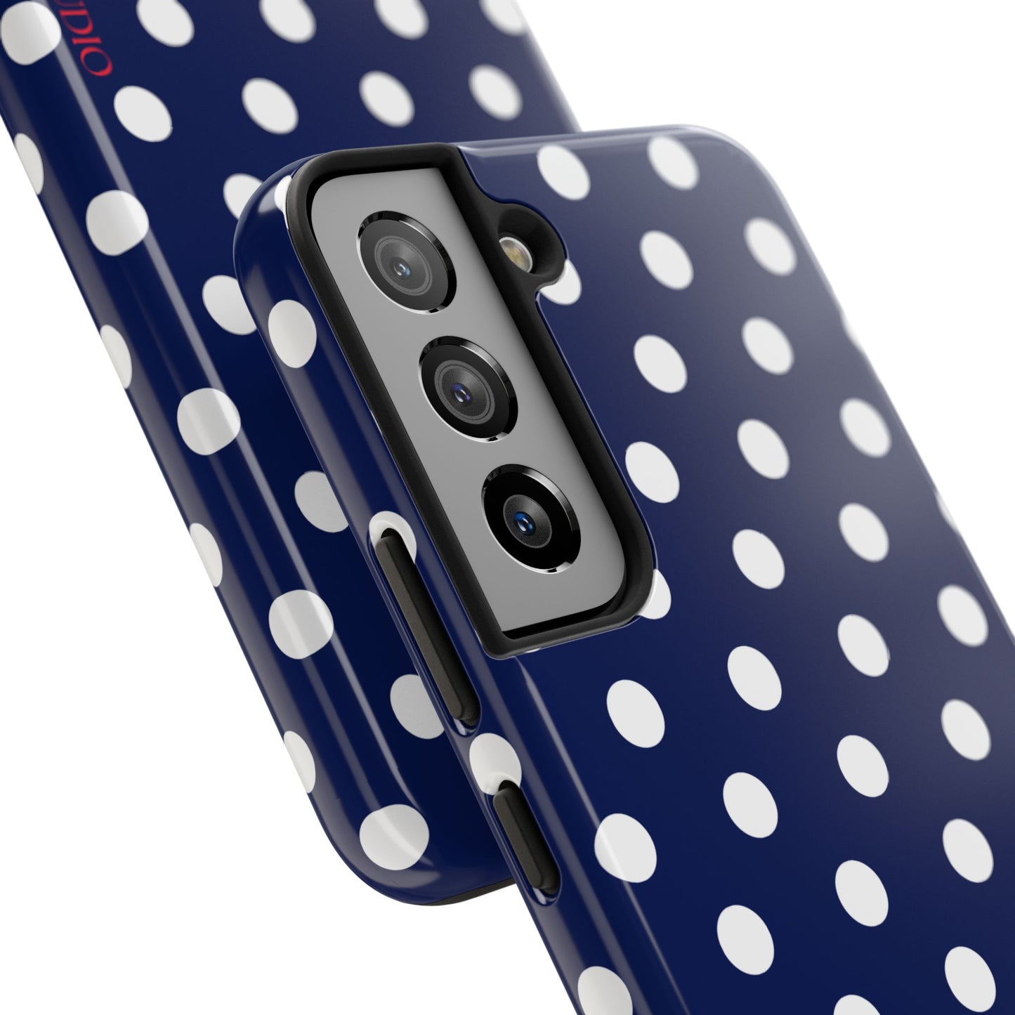 NAVY POLKA, Tough Phone Case