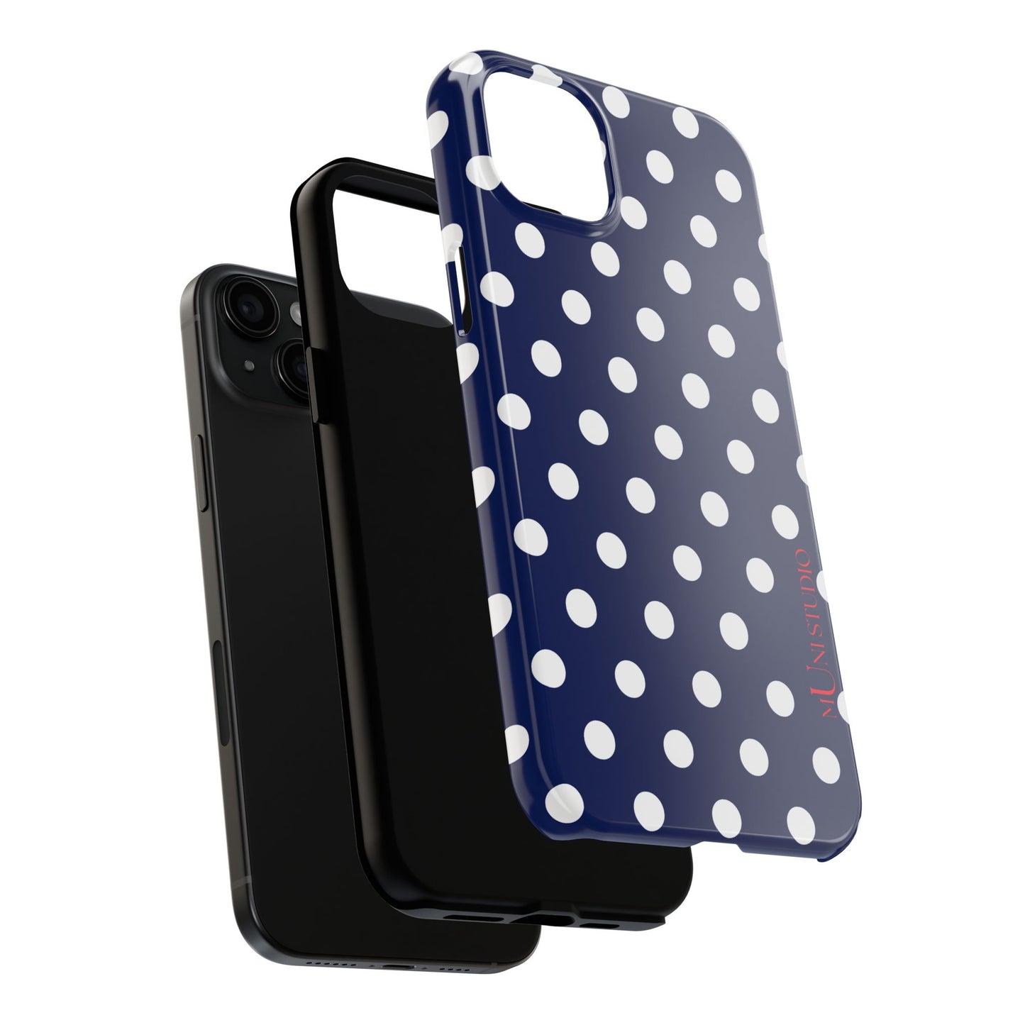 NAVY POLKA, Tough Phone Case