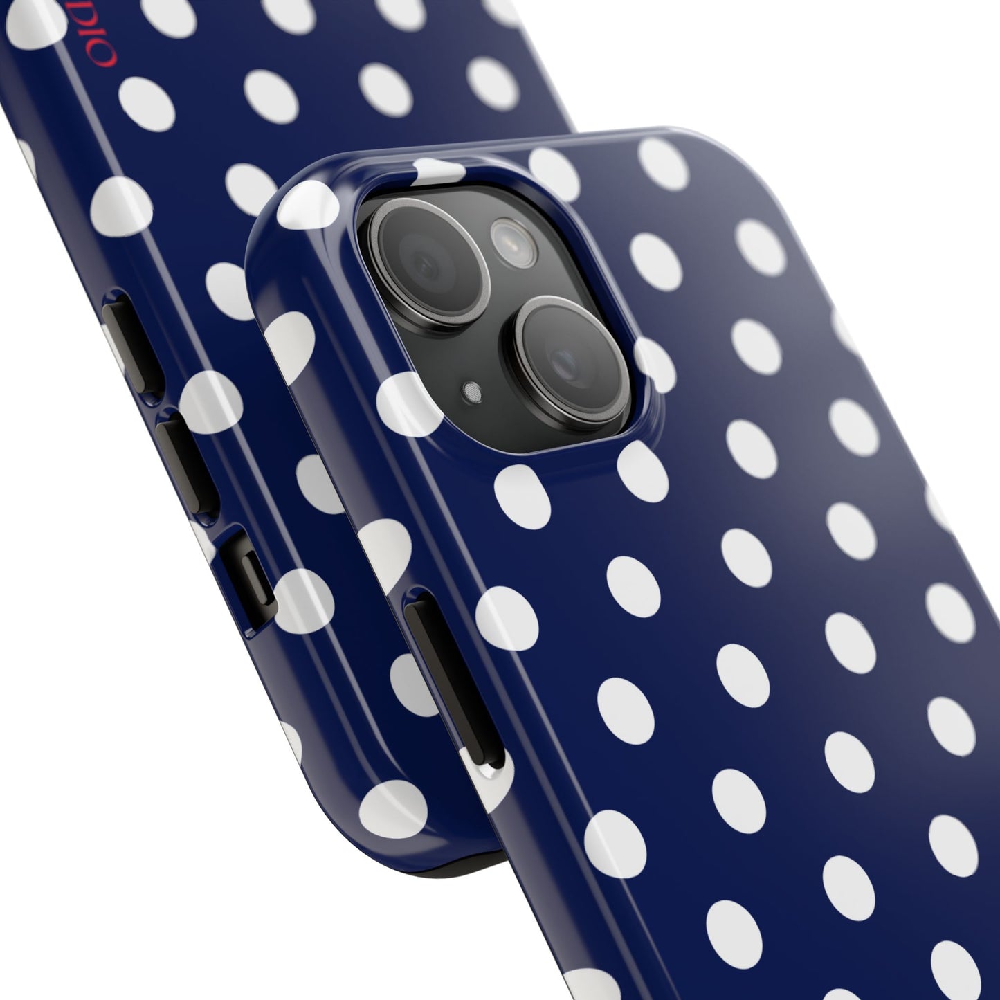 NAVY POLKA, Tough Phone Case