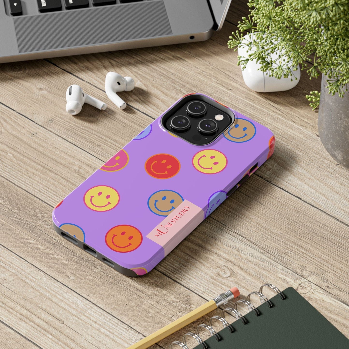 LAVENDER SMILEY, Tough Phone Case