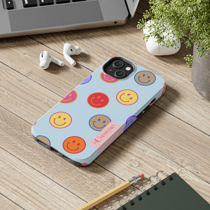 HORIZON BLUE SMILEY, Tough Phone Case