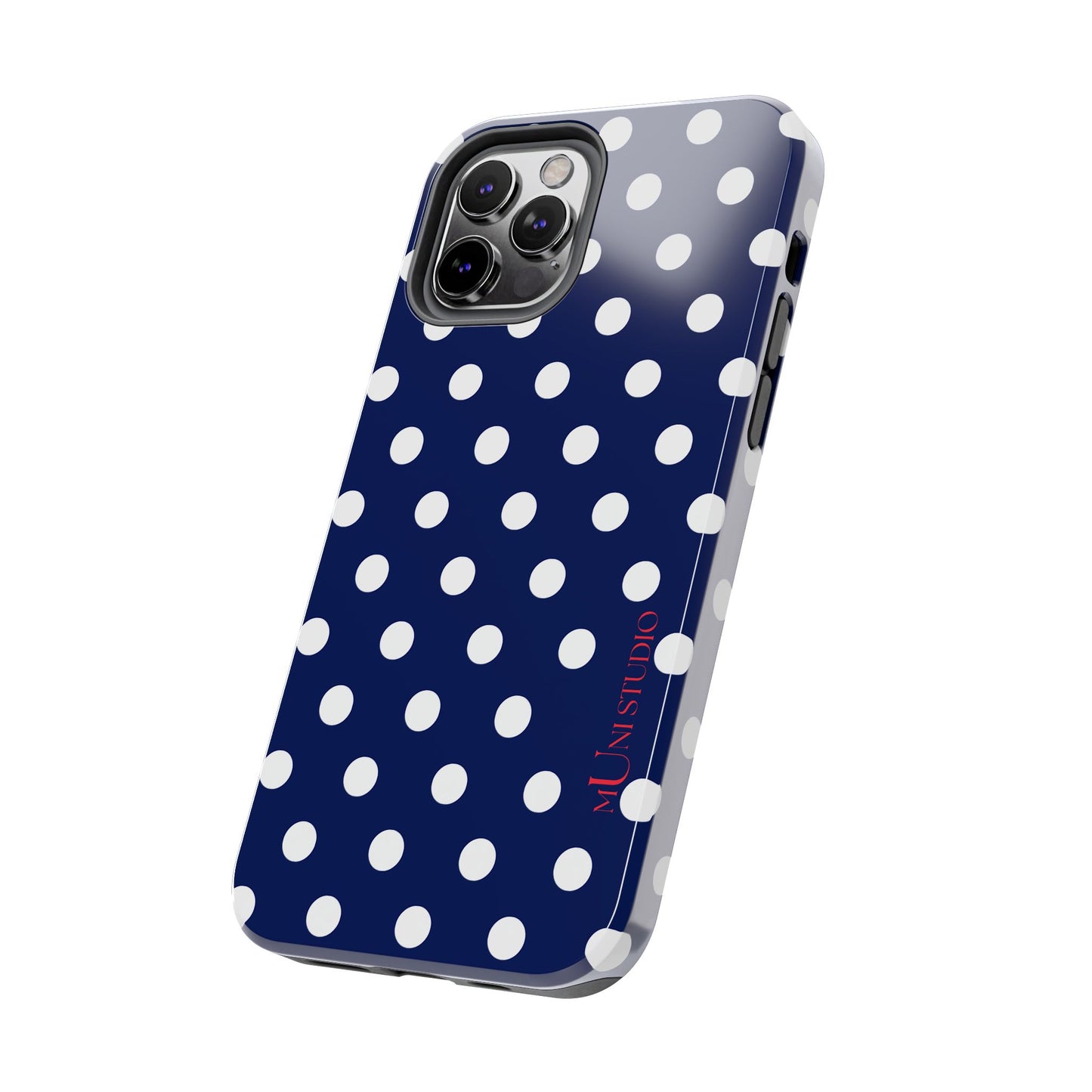 NAVY POLKA, Tough Phone Case