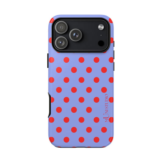 RED POLKA, Tough Phone Case