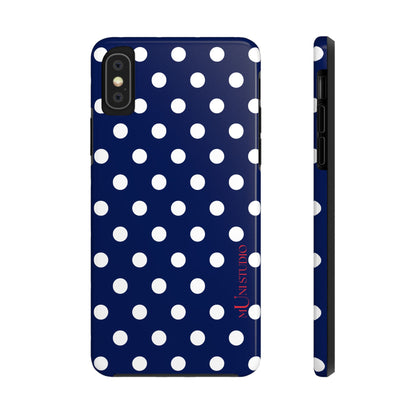 NAVY POLKA, Tough Phone Case