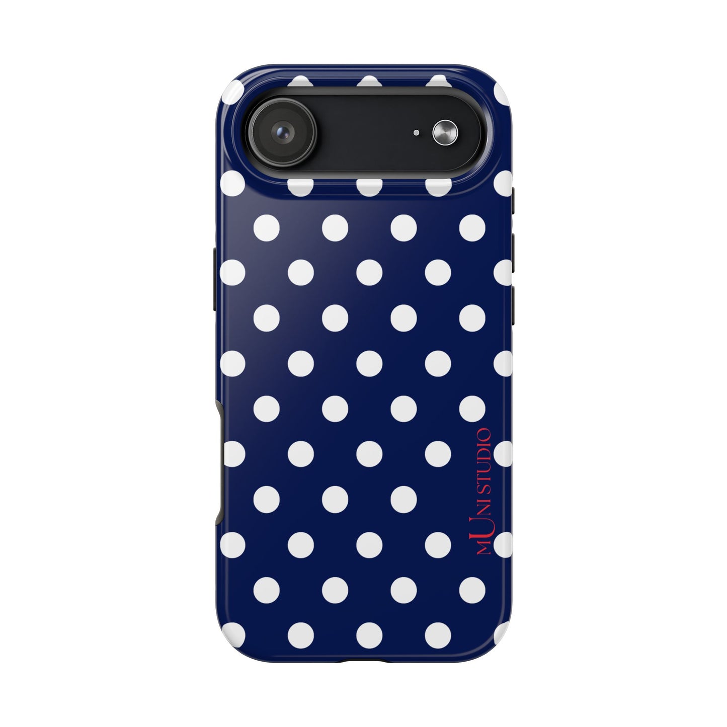 NAVY POLKA, Tough Phone Case