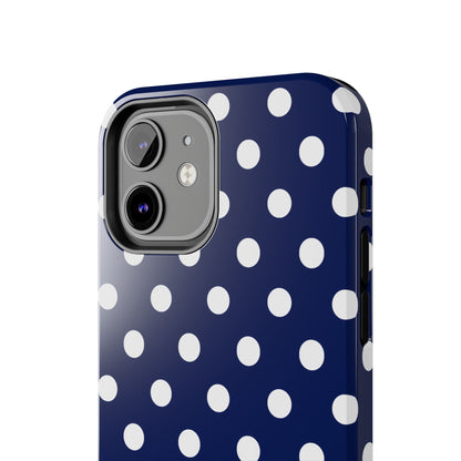 NAVY POLKA, Tough Phone Case