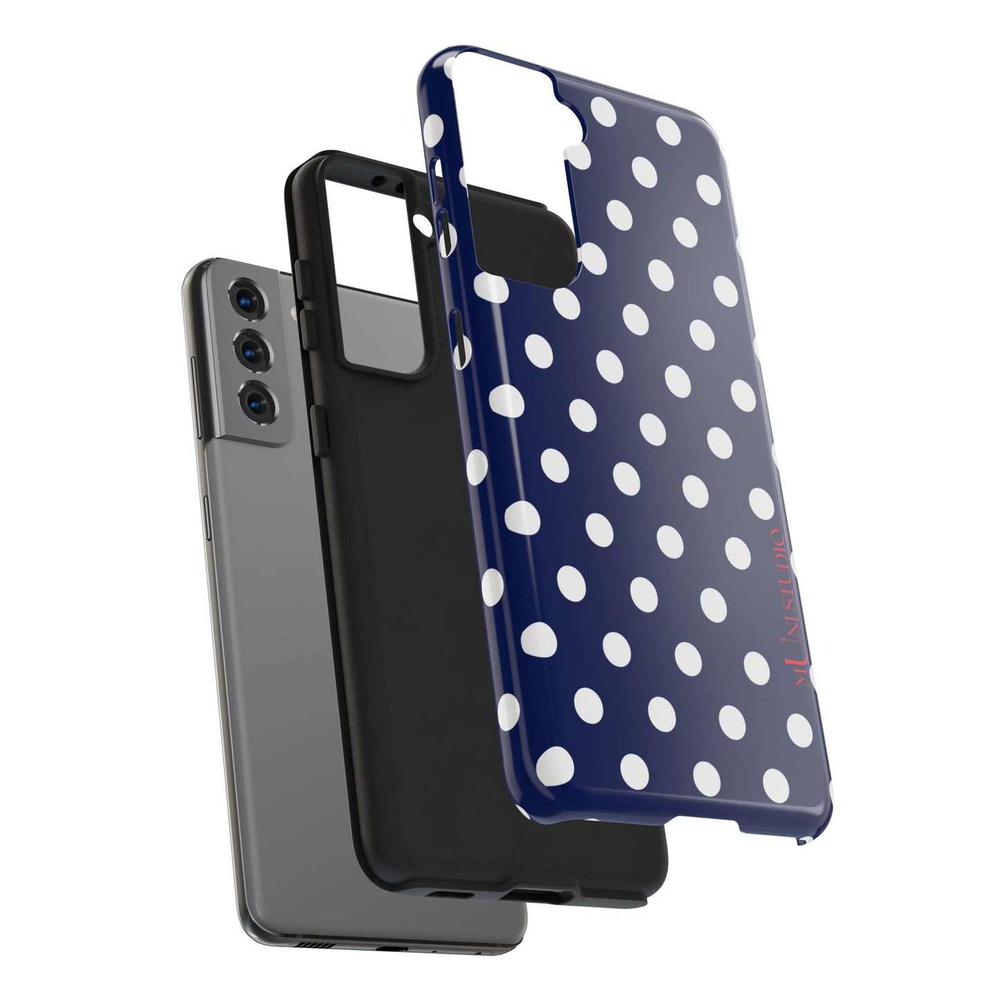 NAVY POLKA, Tough Phone Case