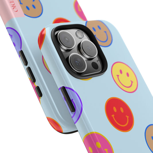 Muni Studio HORIZON BLUE SMILEY Tough Phone Case – front view