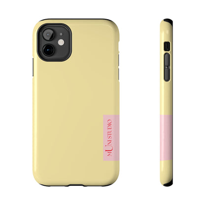Muni Studio BUTTER YELLOW Tough Phone Case – lifestyle photo
