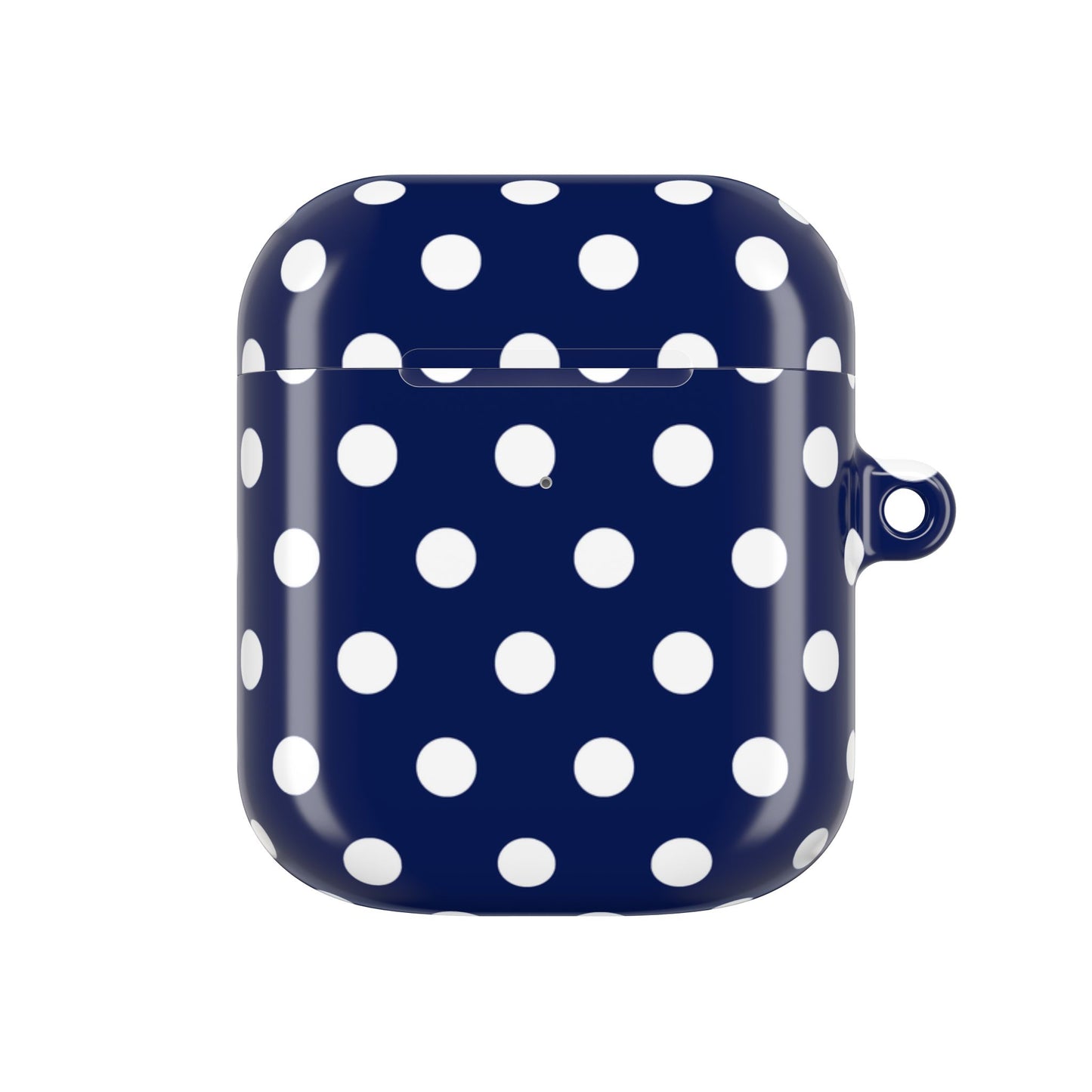 Muni Studio NAVY POLKA AirPod Case – side view