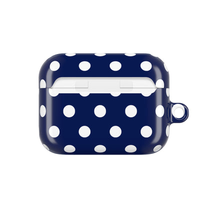 Muni Studio NAVY POLKA AirPod Case – lifestyle photo