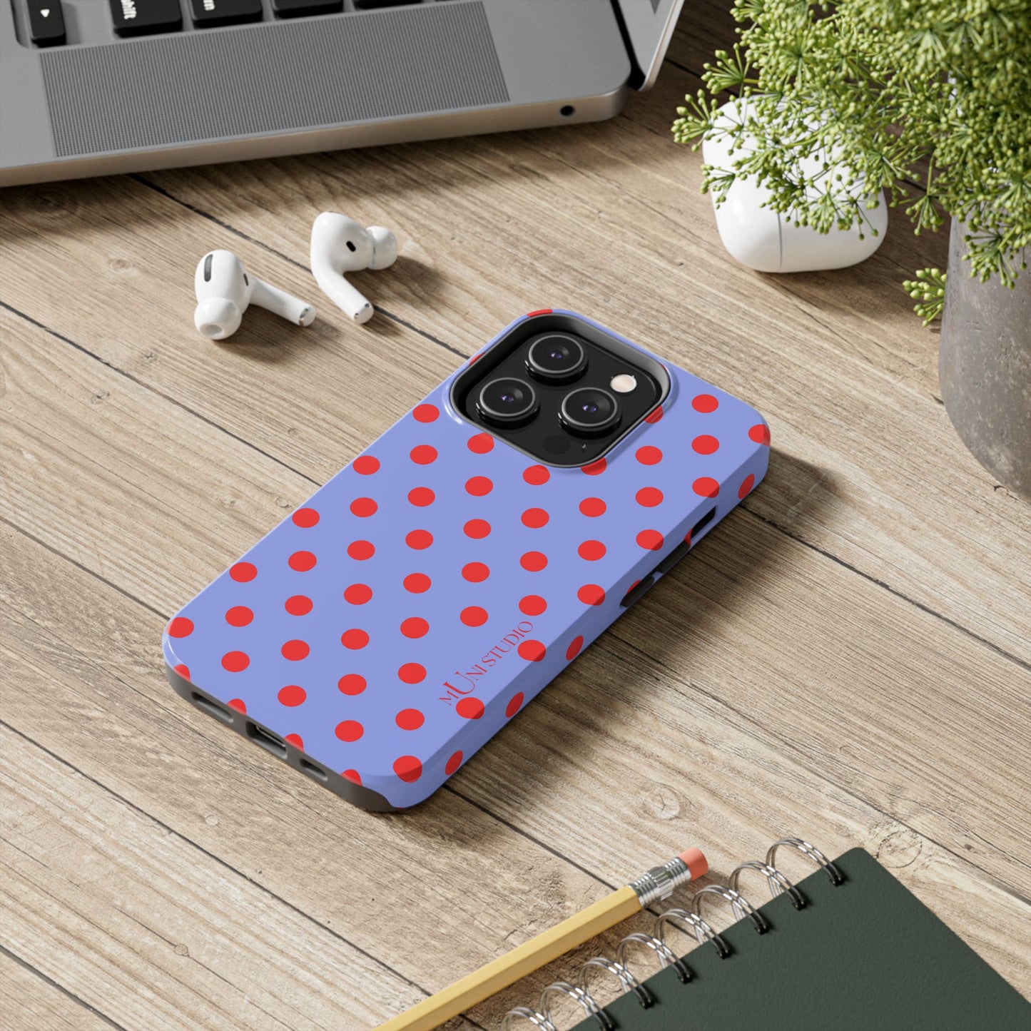 RED POLKA, Tough Phone Case