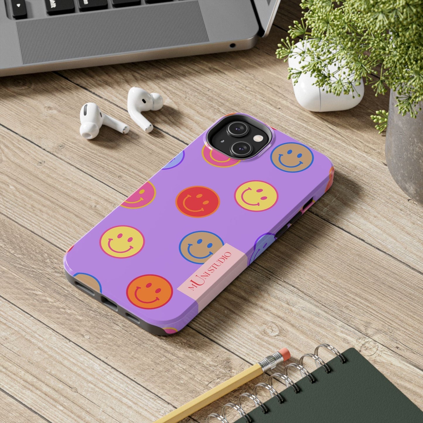 LAVENDER SMILEY, Tough Phone Case