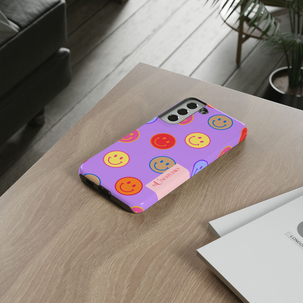 LAVENDER SMILEY, Tough Phone Case