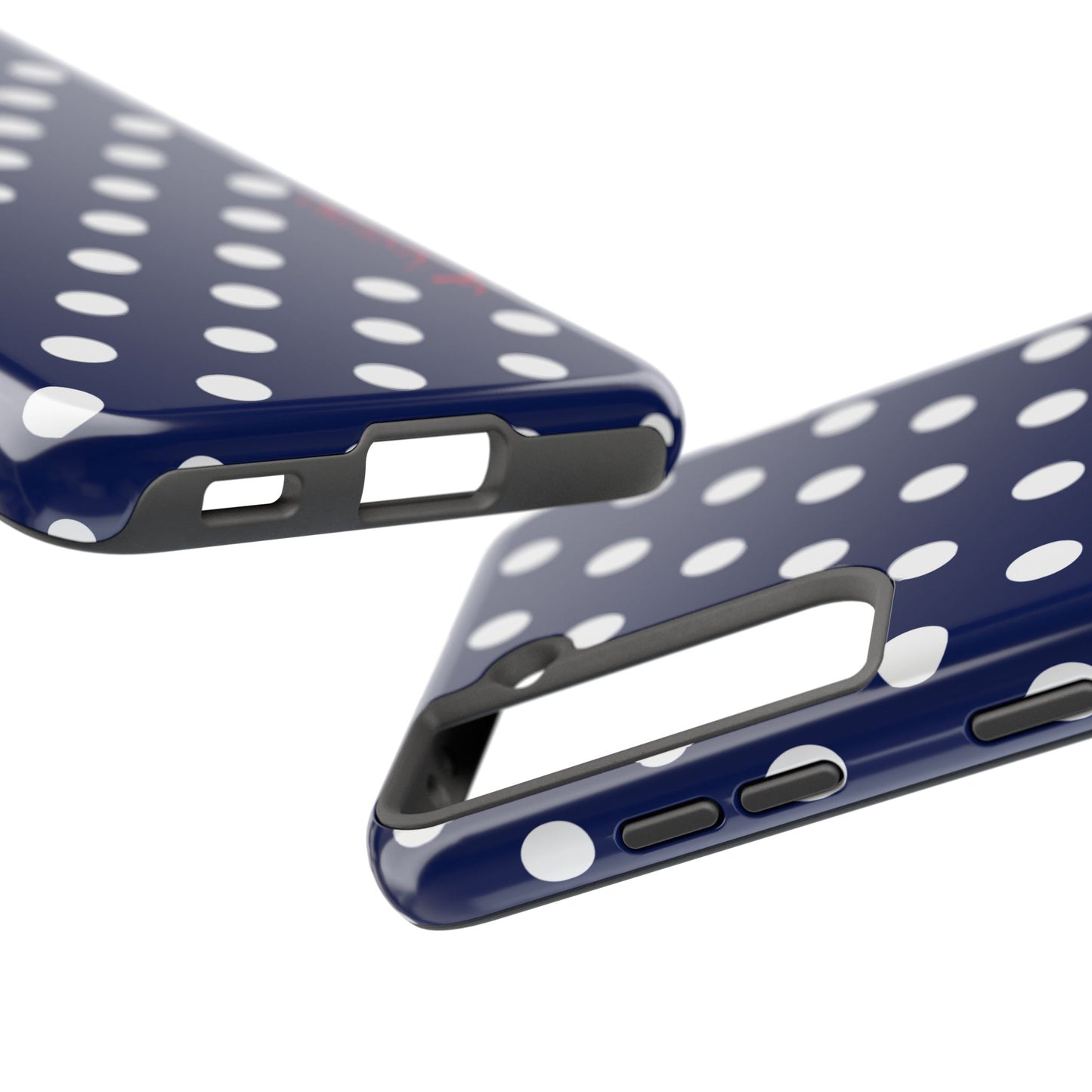 NAVY POLKA, Tough Phone Case