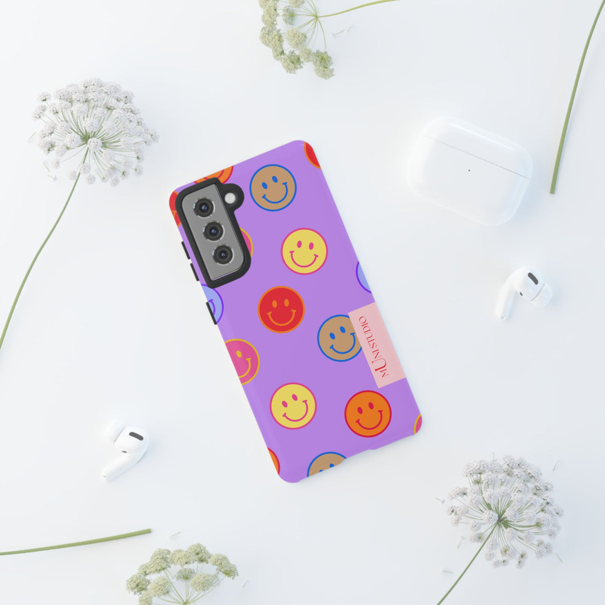 LAVENDER SMILEY, Tough Phone Case