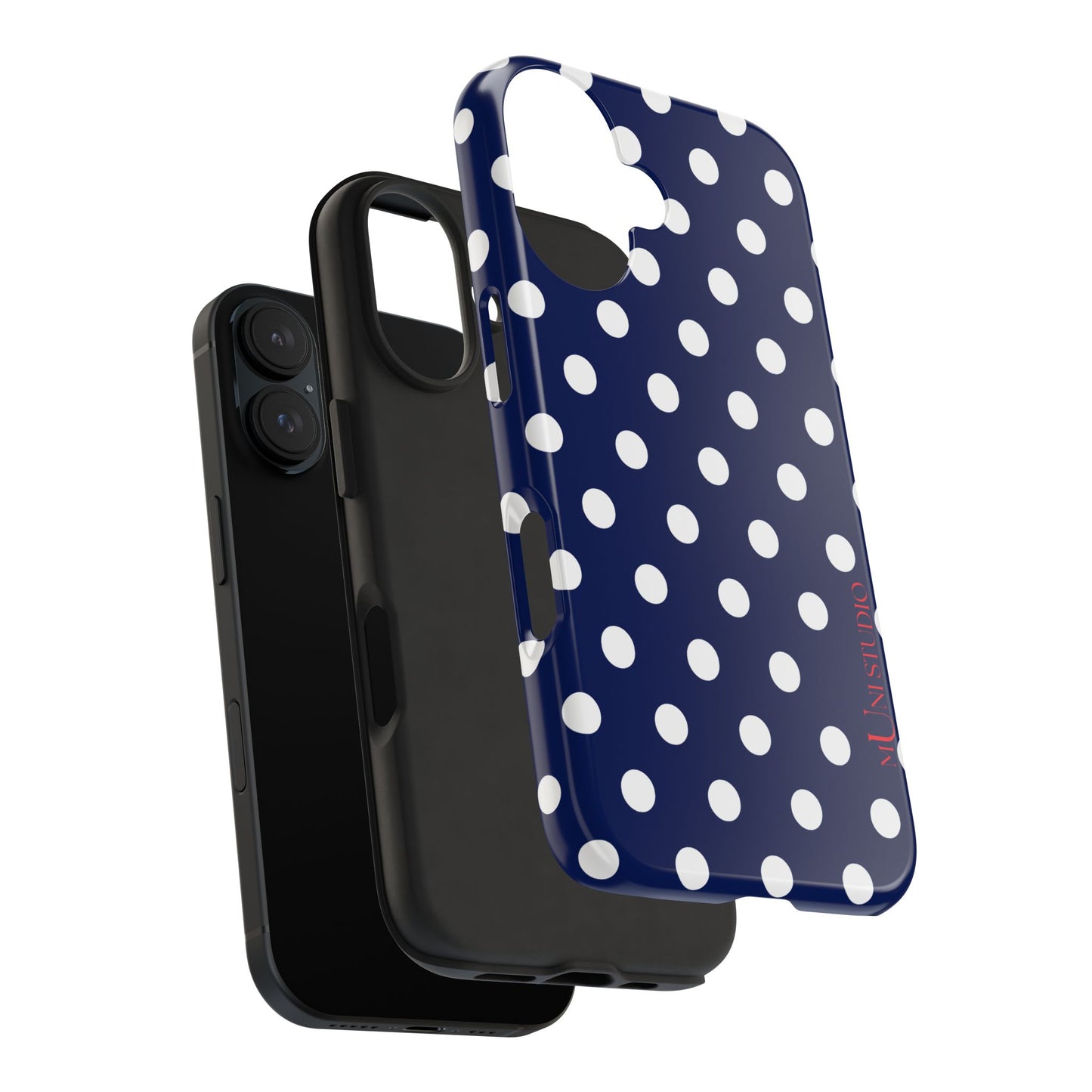 NAVY POLKA, Tough Phone Case