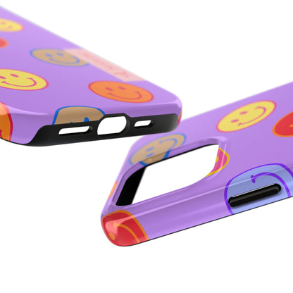 LAVENDER SMILEY, Tough Phone Case