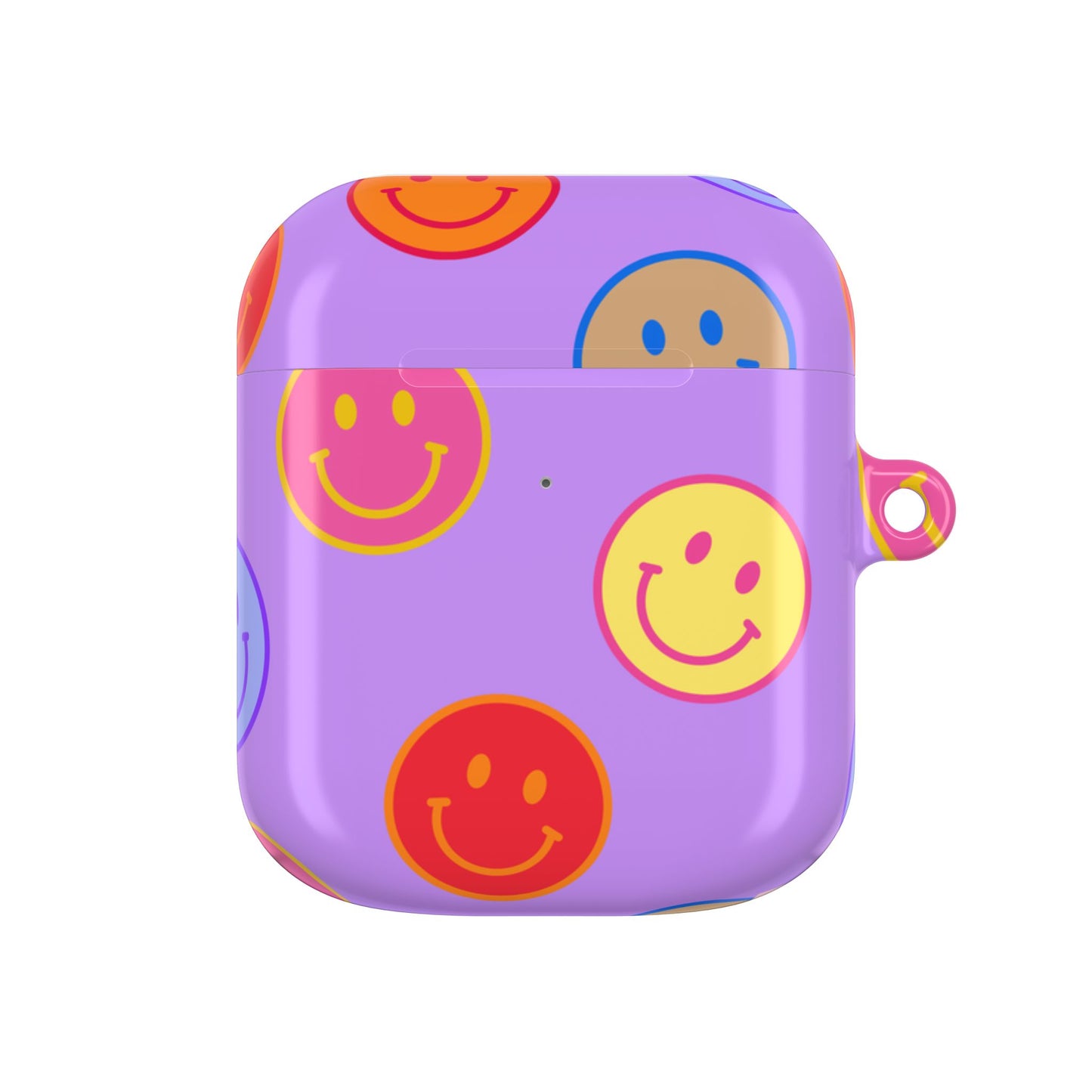 Muni Studio LAVENDER SMILEY AirPod Case – back view