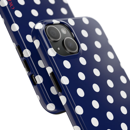 NAVY POLKA, Tough Phone Case