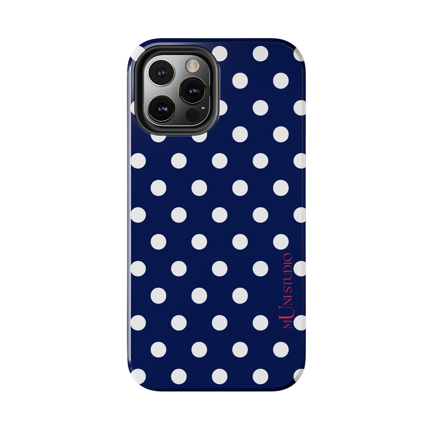 NAVY POLKA, Tough Phone Case