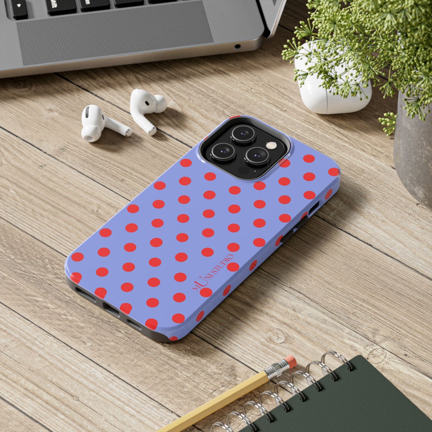 RED POLKA, Tough Phone Case