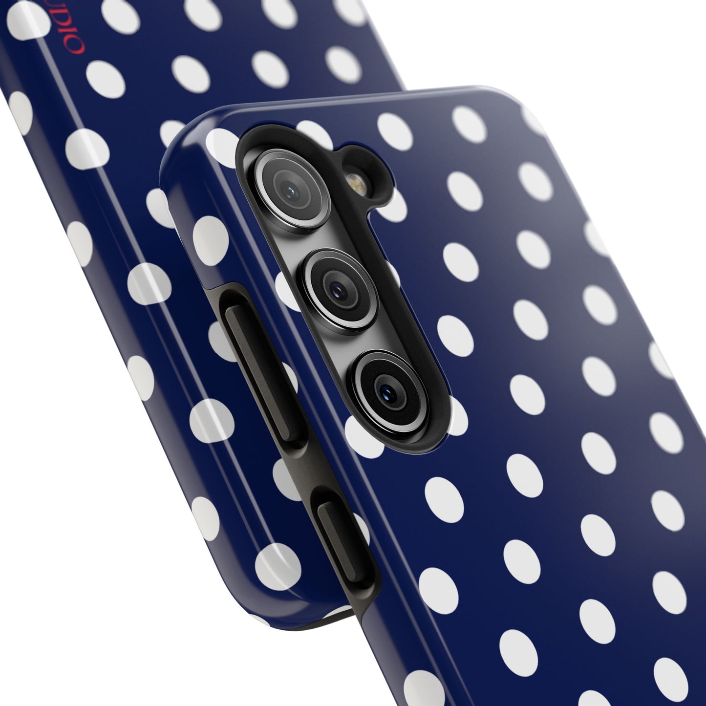 NAVY POLKA, Tough Phone Case