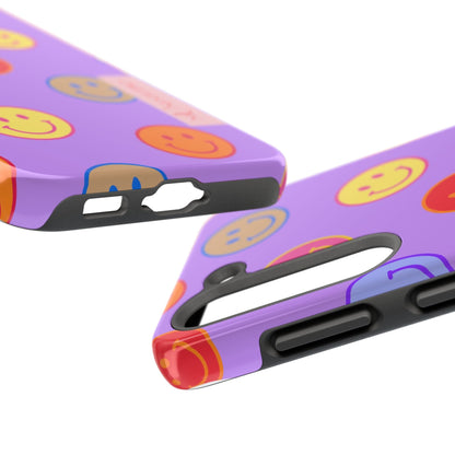 LAVENDER SMILEY, Tough Phone Case
