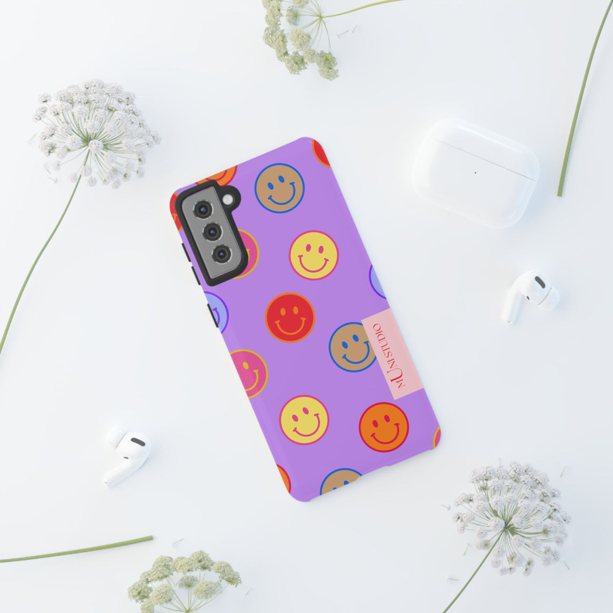 LAVENDER SMILEY, Tough Phone Case