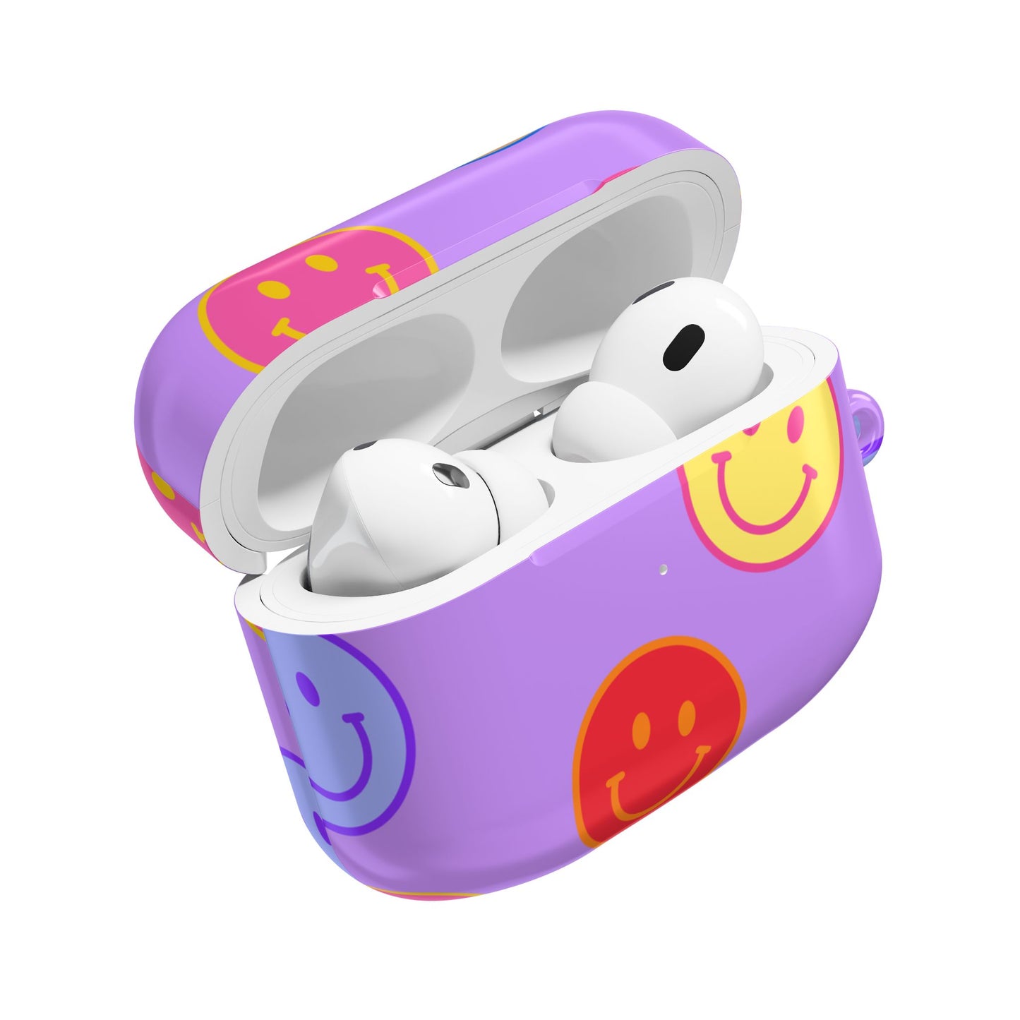 Muni Studio LAVENDER SMILEY AirPod Case – lifestyle photo