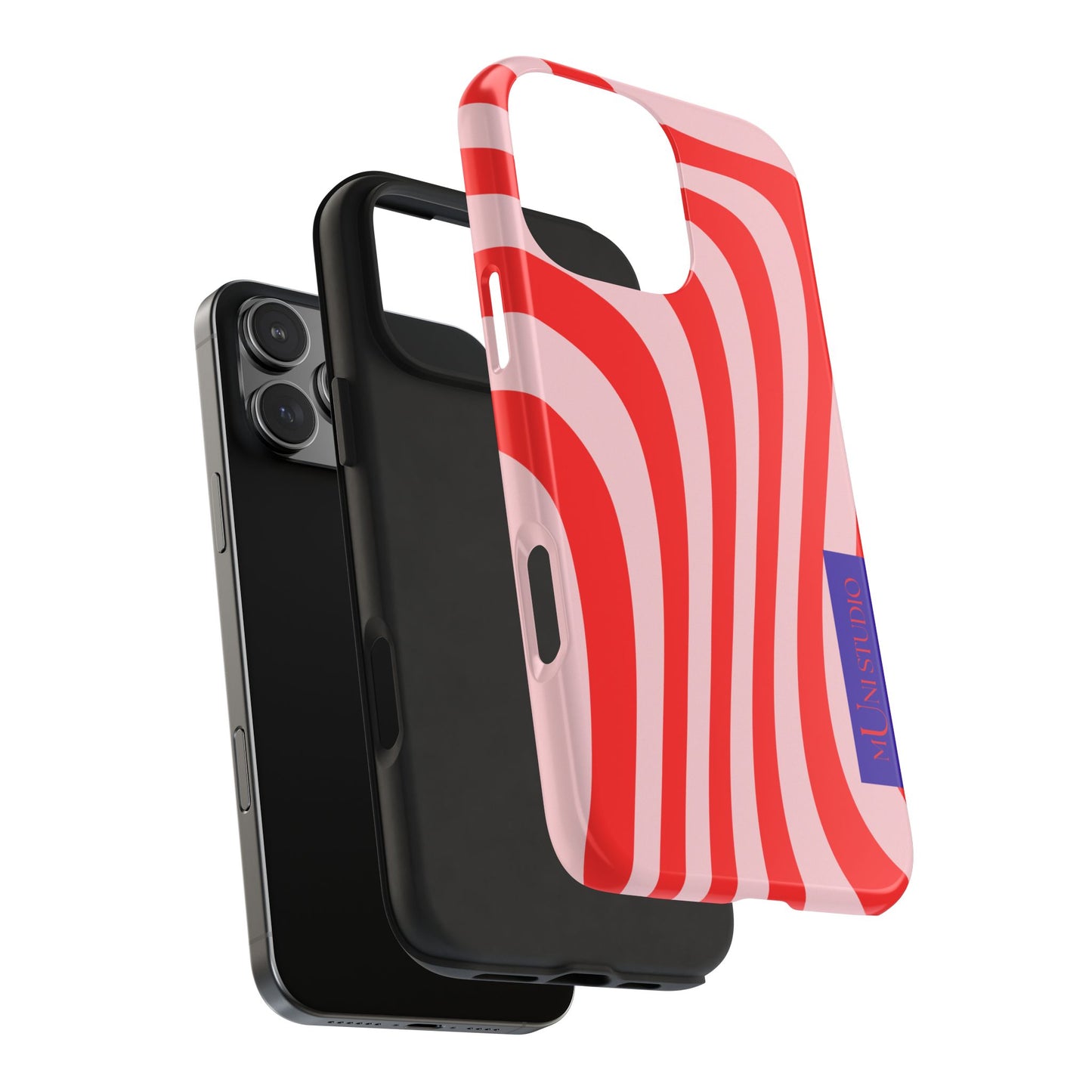 Muni Studio CANDY SWIRL Tough Phone Case – back view