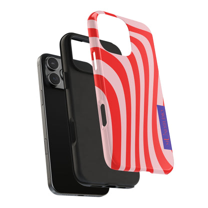 Muni Studio CANDY SWIRL Tough Phone Case – back view