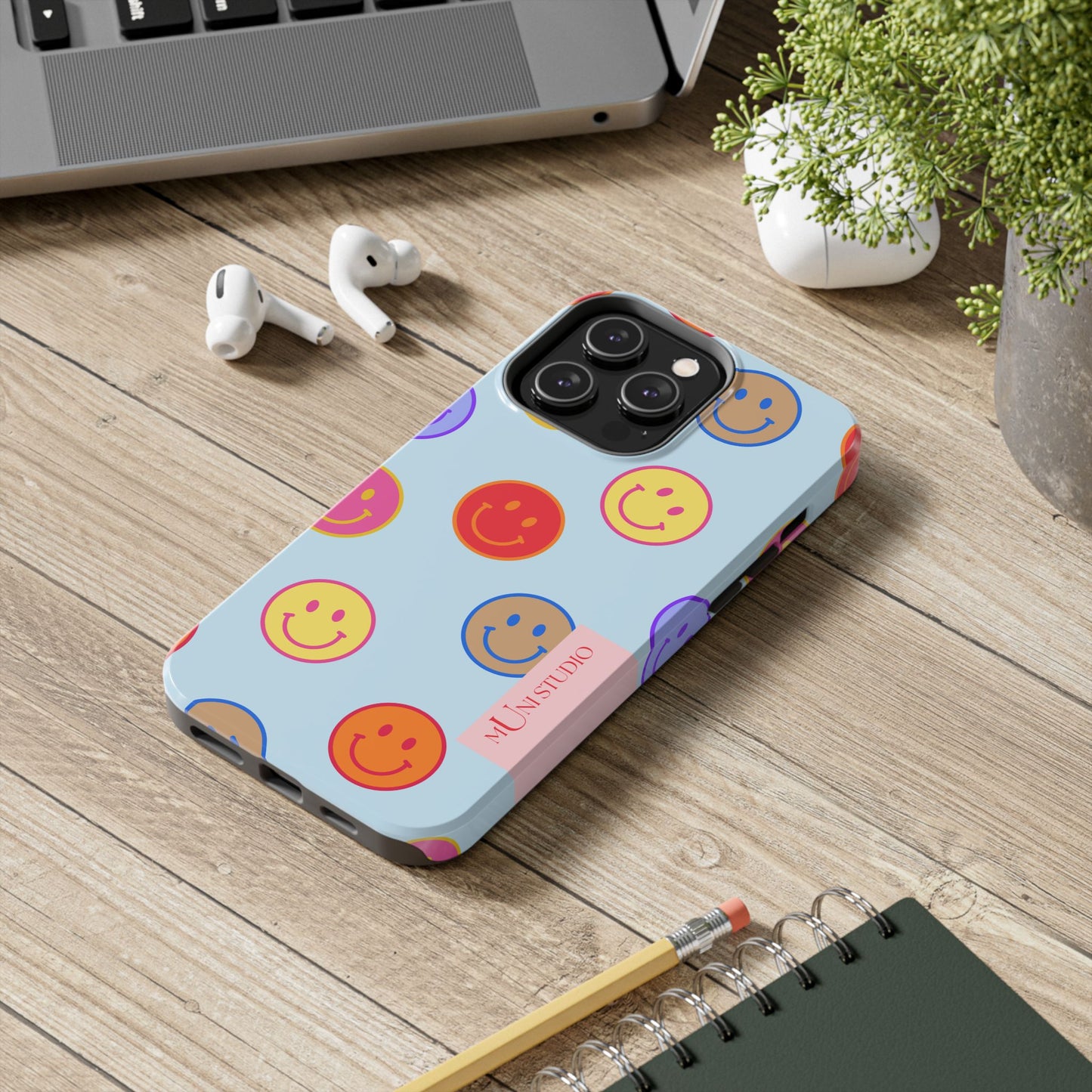 HORIZON BLUE SMILEY, Tough Phone Case