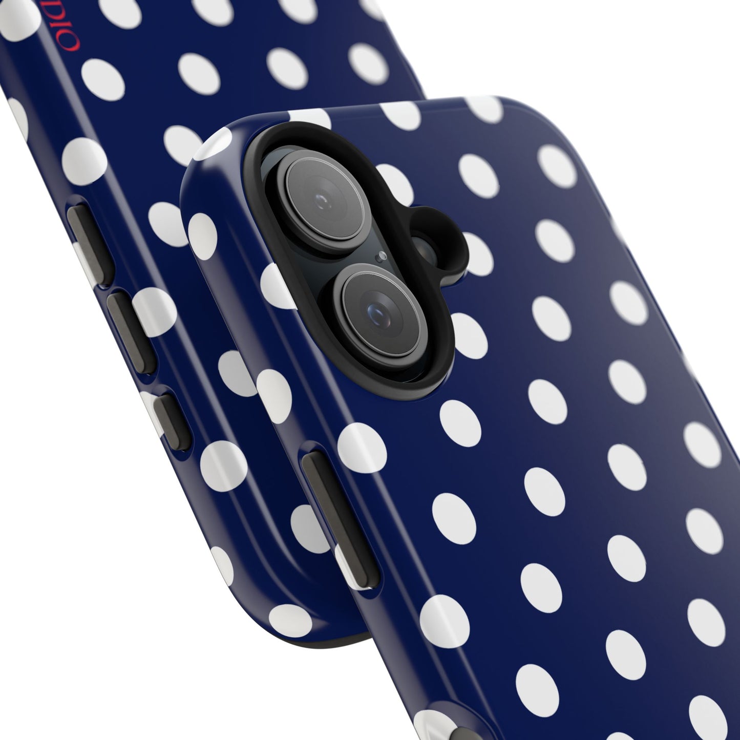 NAVY POLKA, Tough Phone Case