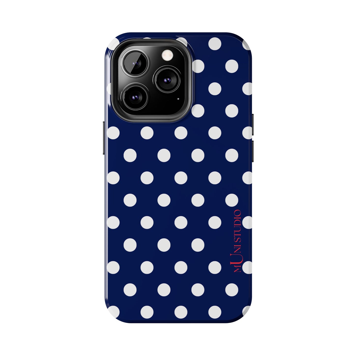 NAVY POLKA, Tough Phone Case