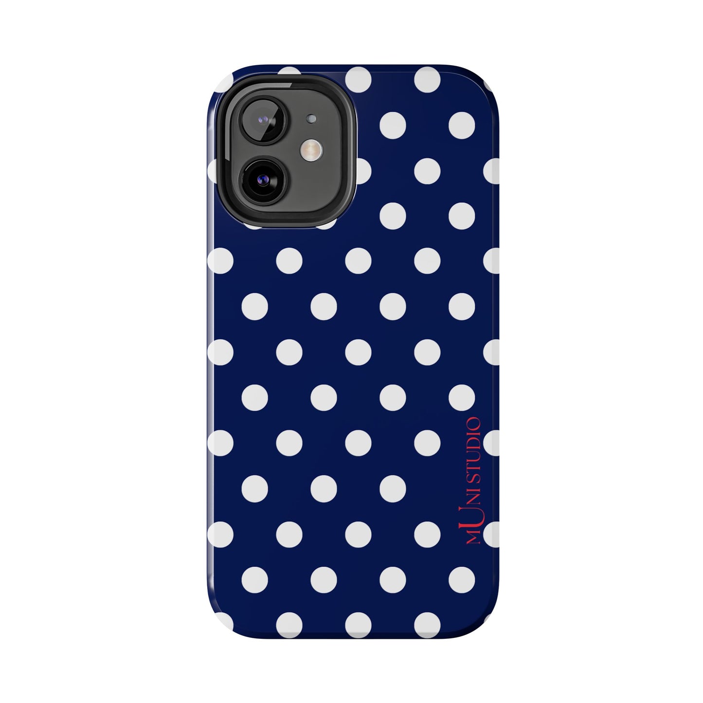 NAVY POLKA, Tough Phone Case