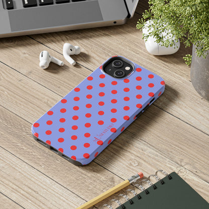 RED POLKA, Tough Phone Case