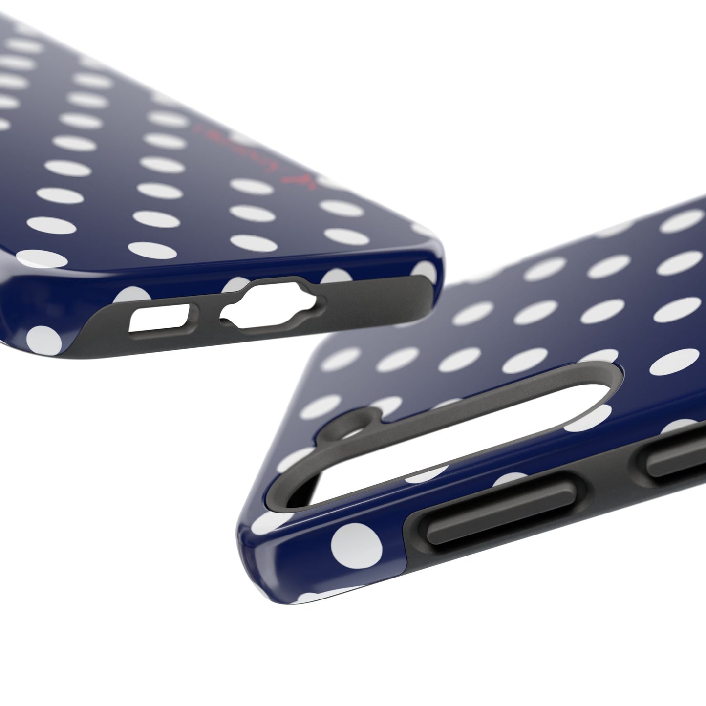 NAVY POLKA, Tough Phone Case