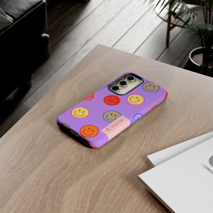 LAVENDER SMILEY, Tough Phone Case