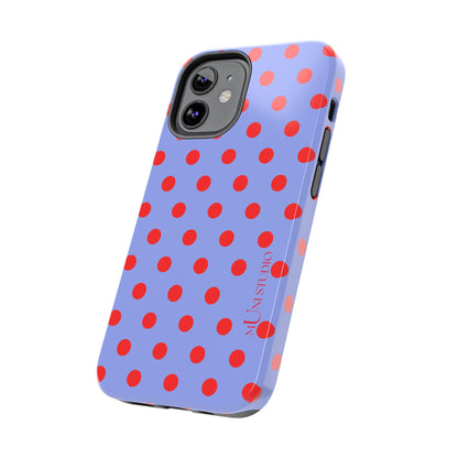 RED POLKA, Tough Phone Case