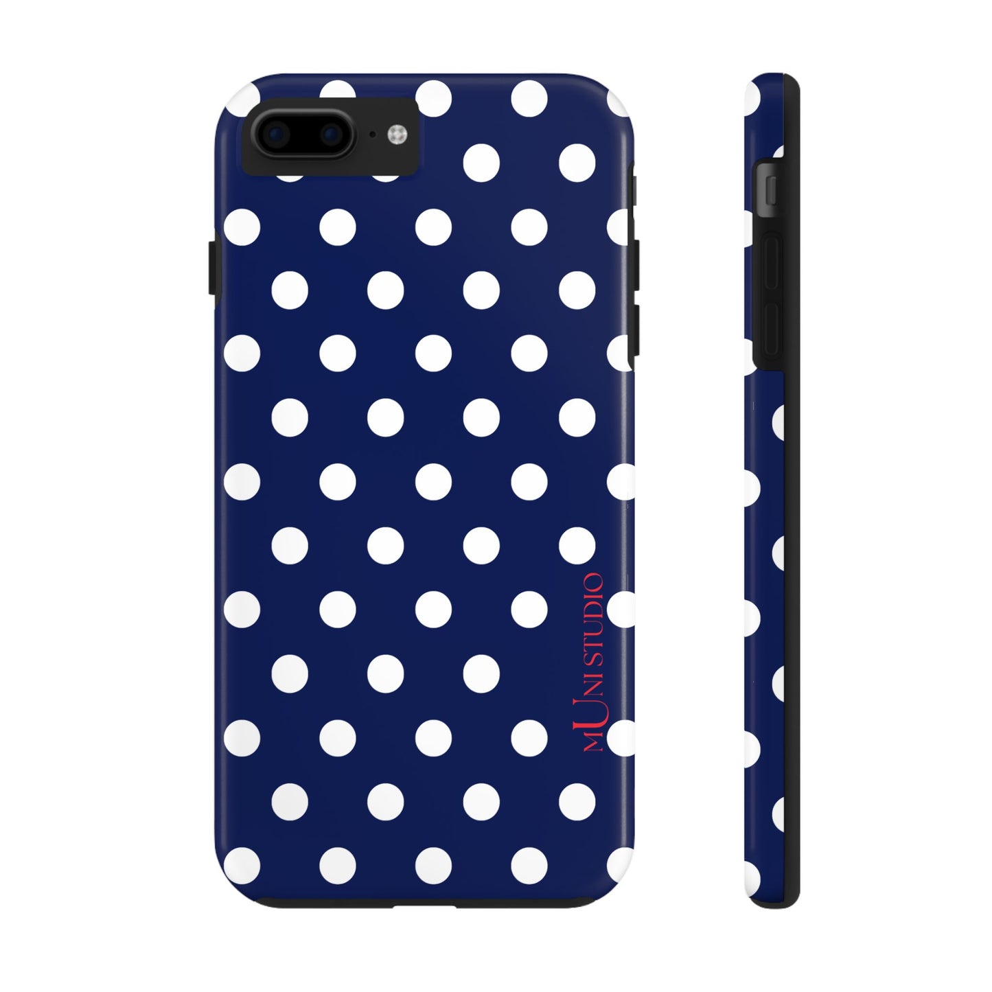 NAVY POLKA, Tough Phone Case