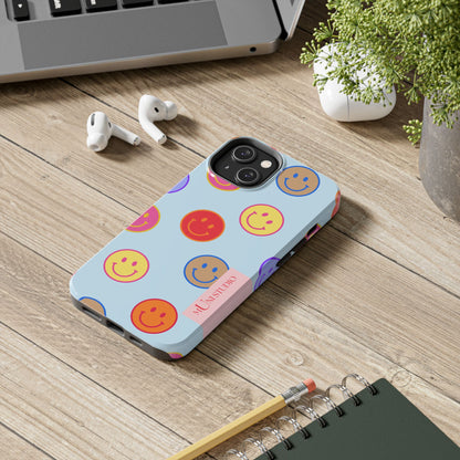 HORIZON BLUE SMILEY, Tough Phone Case