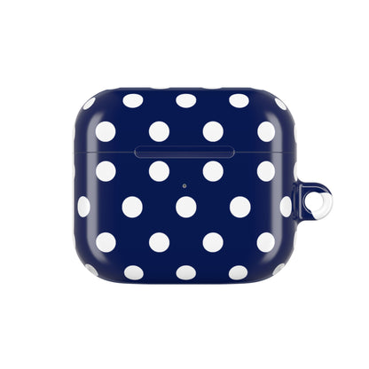 Muni Studio NAVY POLKA AirPod Case – design detail