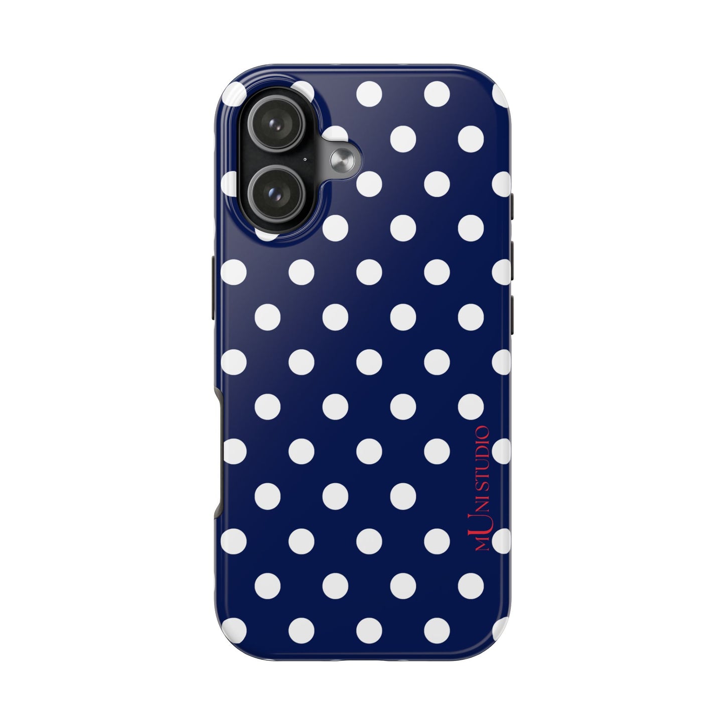 NAVY POLKA, Tough Phone Case