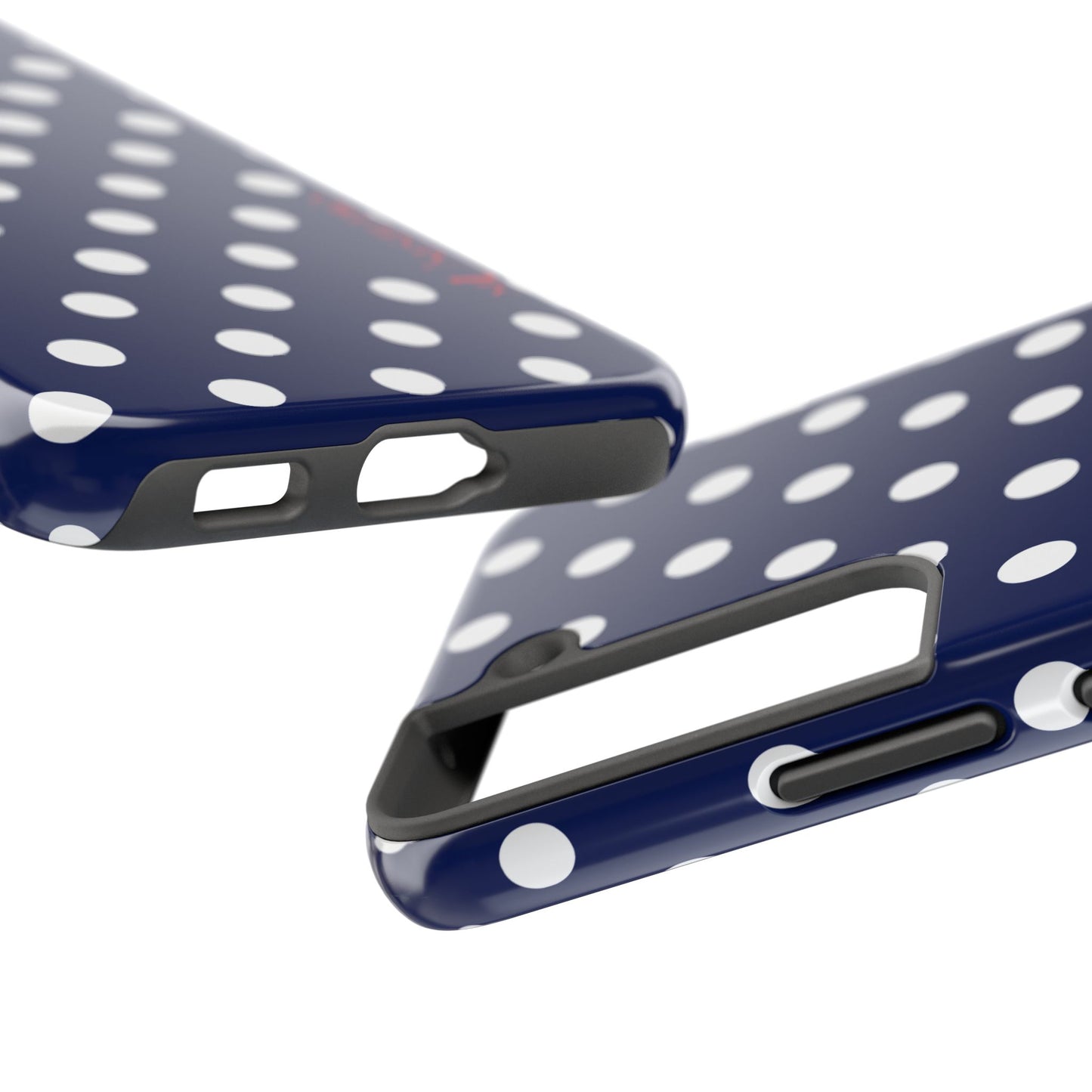 NAVY POLKA, Tough Phone Case