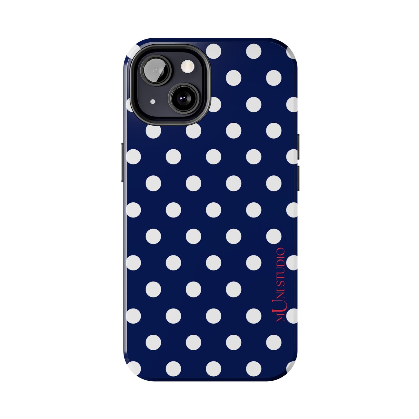 NAVY POLKA, Tough Phone Case